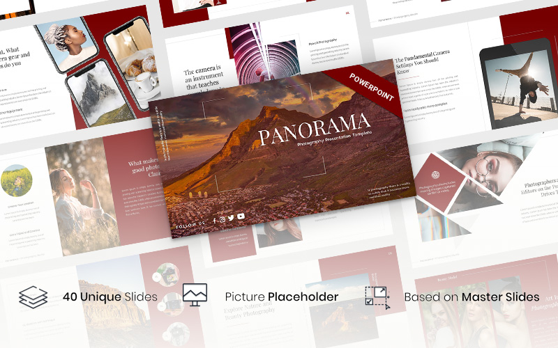 Panorama - Photography Presentation PowerPoint template