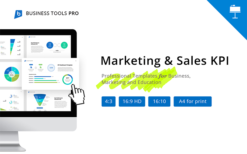 Marketing and Sales KPI - Keynote template