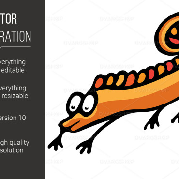 Gecko Illustration Vectors Templates 116437