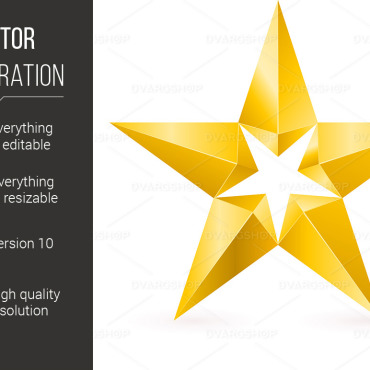 Gold Star Vectors Templates 116440