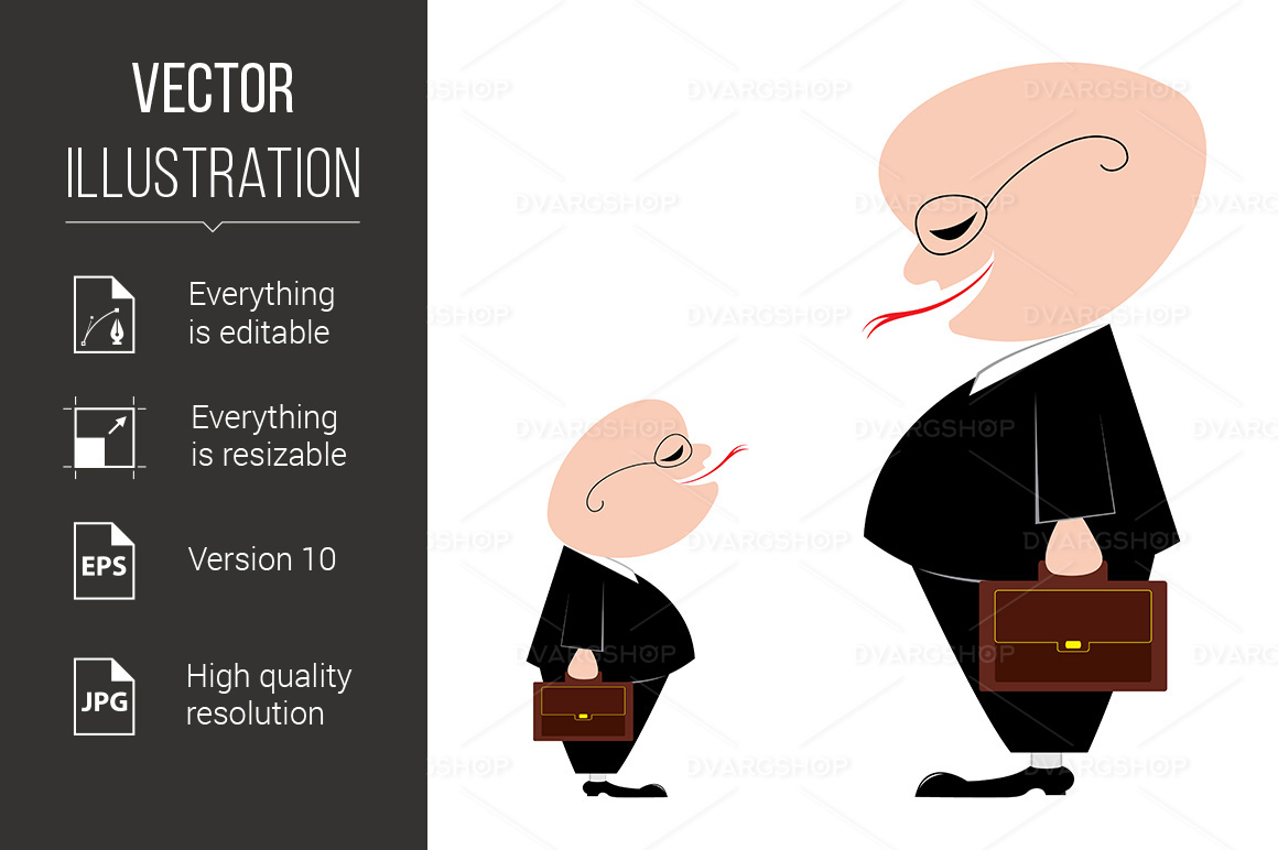 Two Businessmen - Vector Image