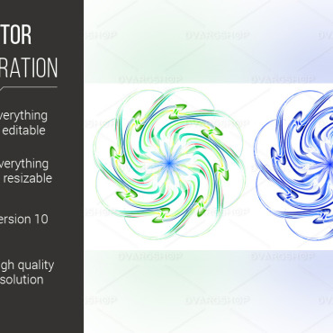 Vortex Green Vectors Templates 116459