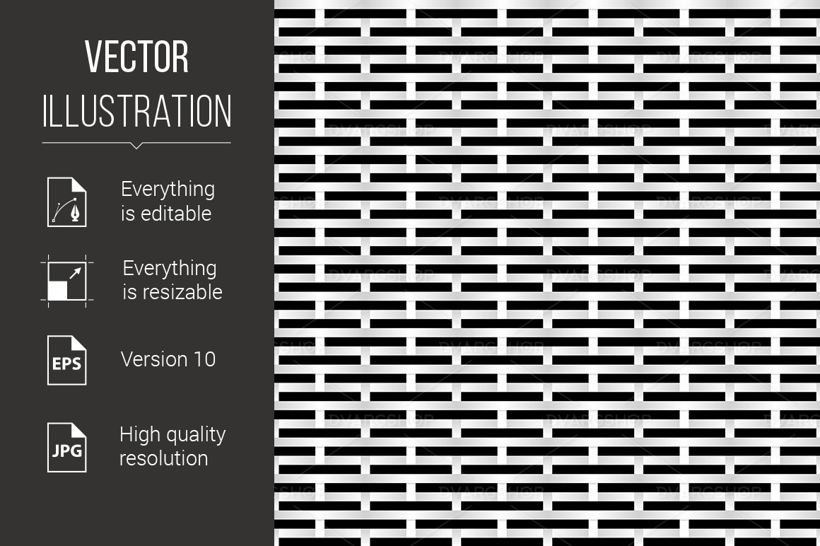 Black and White Grid - Vector Image