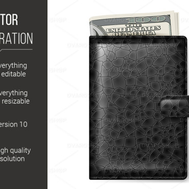 Wallet Black Vectors Templates 116466