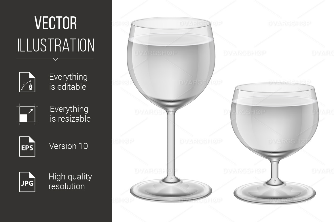 Wineglasses - Vector Image