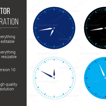 Clock Colors Vectors Templates 116525