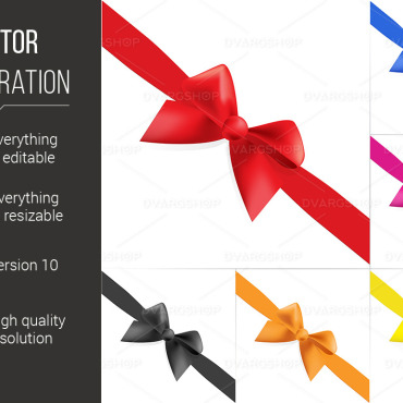 Set Bows Vectors Templates 116526