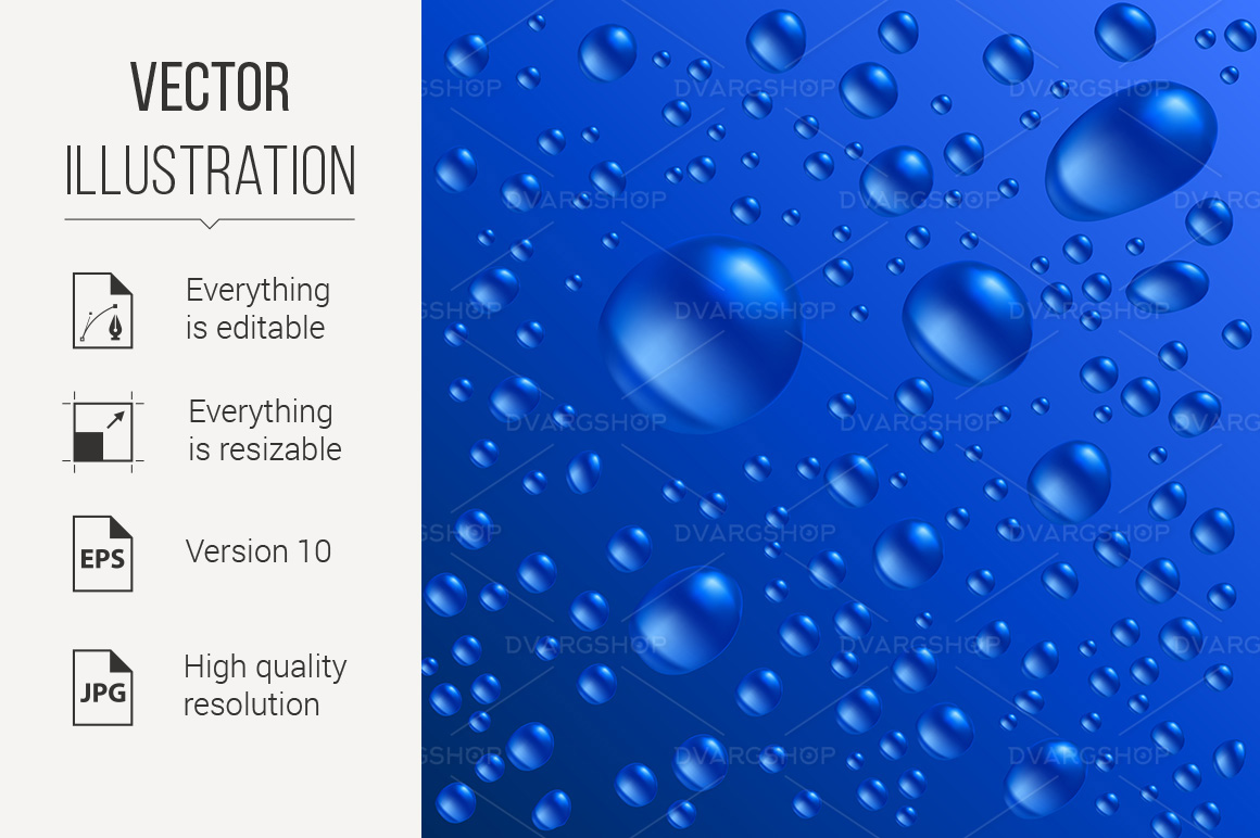 Water Drops - Vector Image