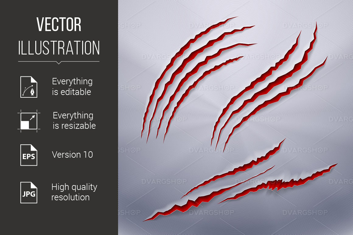 Predator Scratches - Vector Image