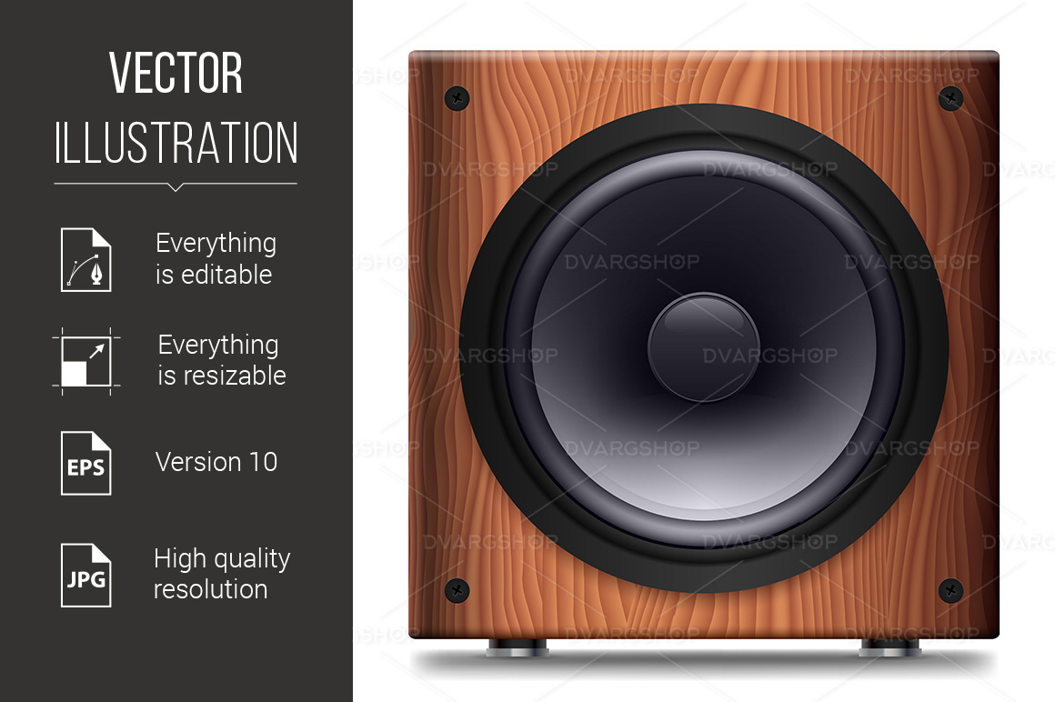 Stereo Speaker - Vector Image