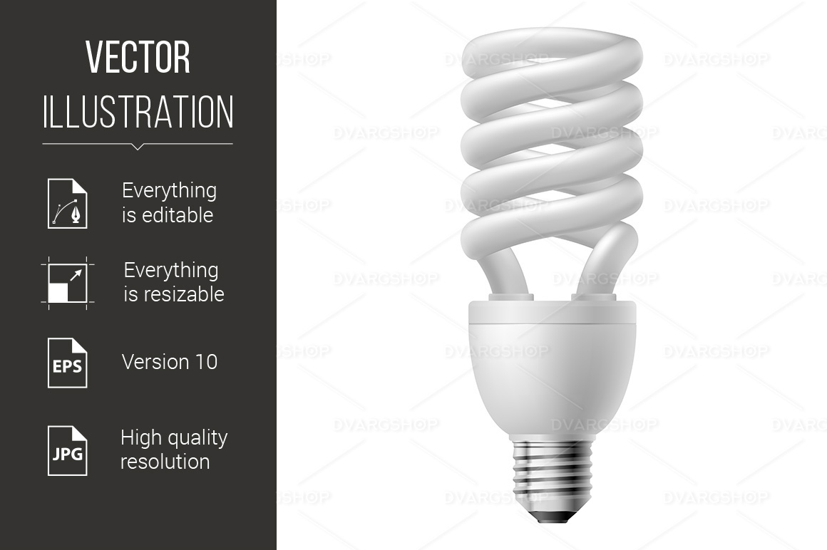 Energy Saving Lamp - Vector Image