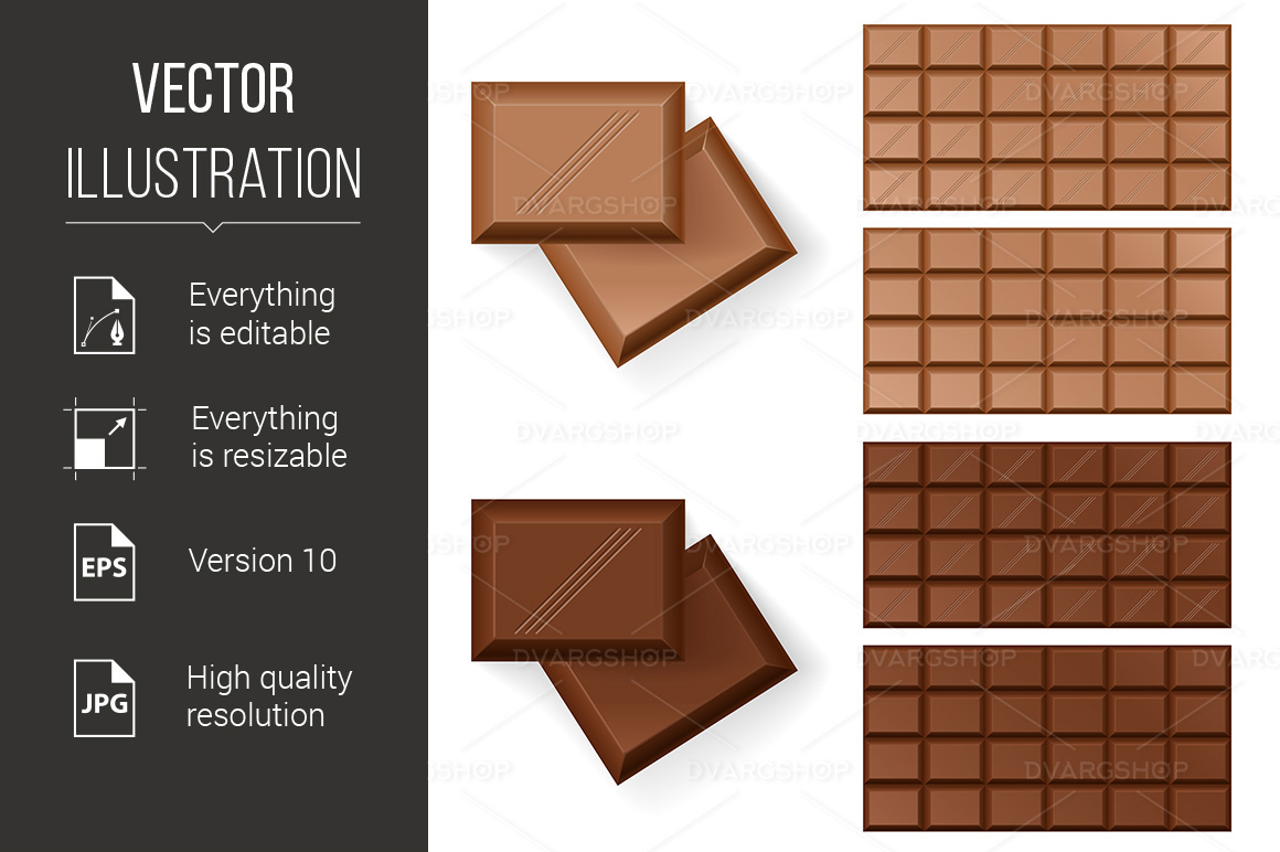 Chocolate Bars - Vector Image