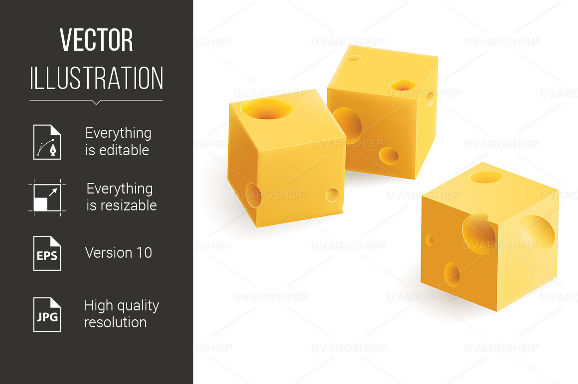 Cheese Snack - Vector Image