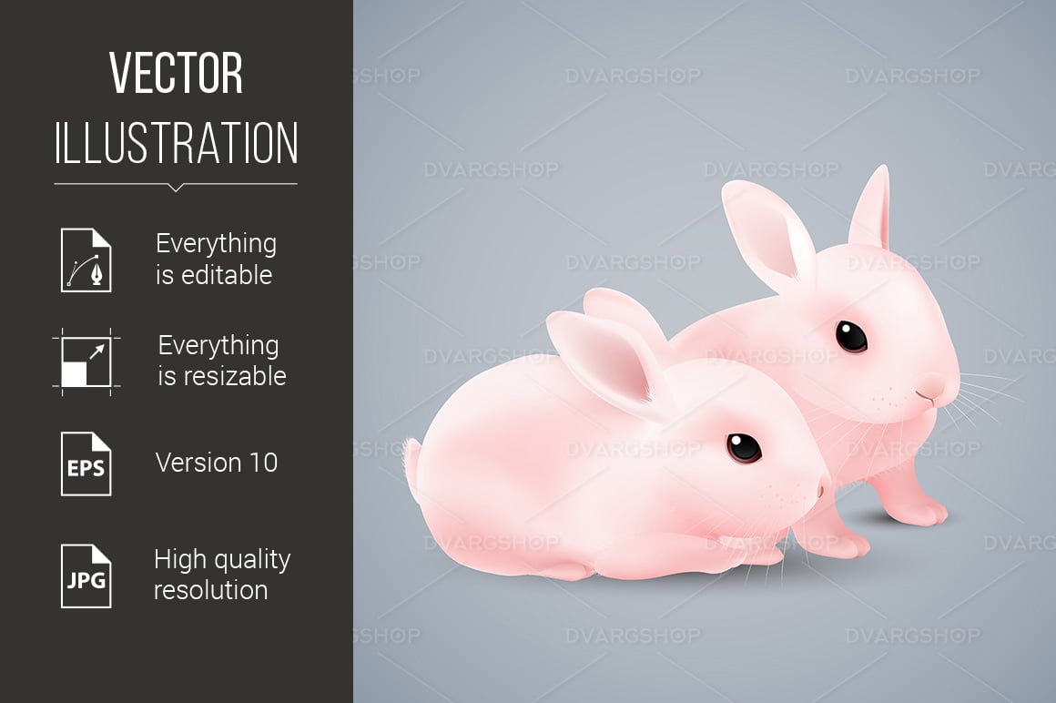 Bunnies - Vector Image