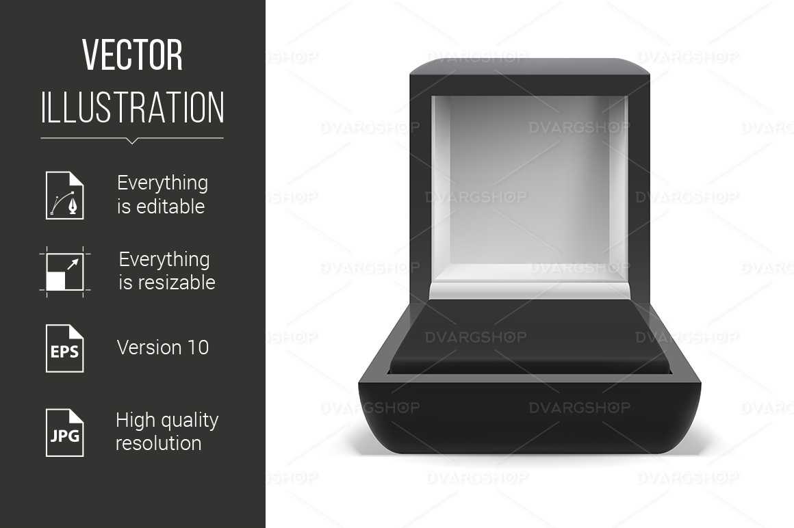 Box for Jewelry - Vector Image