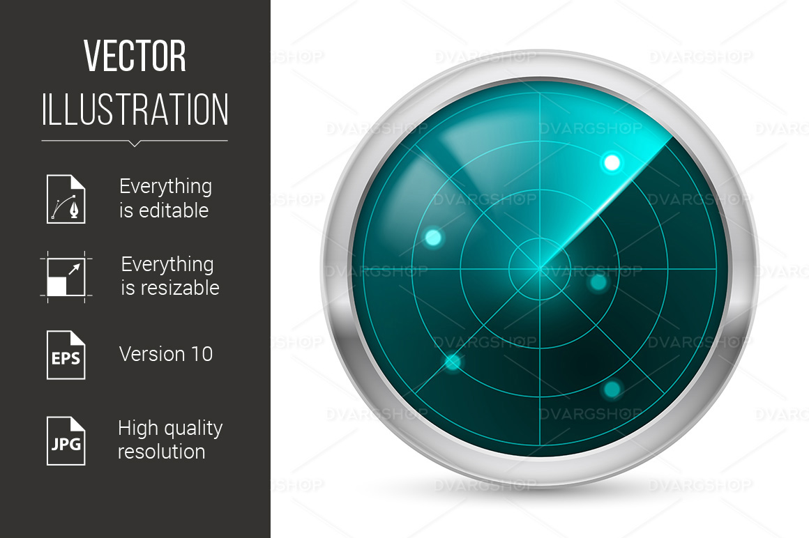 Radar Icon - Vector Image