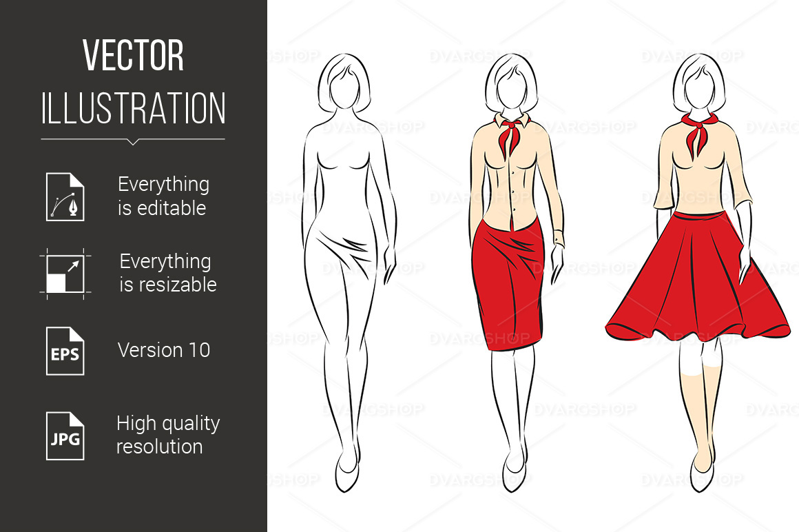 Fashion Models - Vector Image