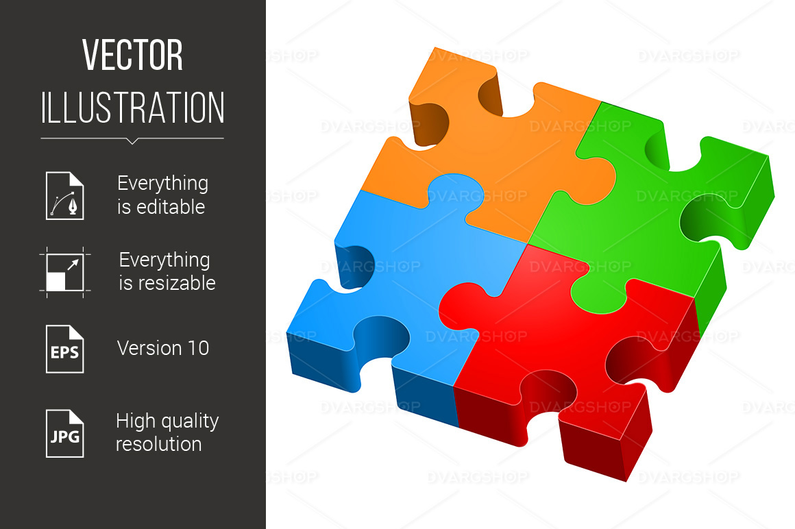 Puzzle - Vector Image