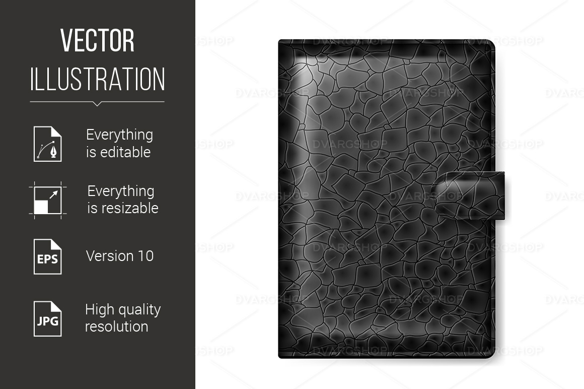 Leather Wallet - Vector Image