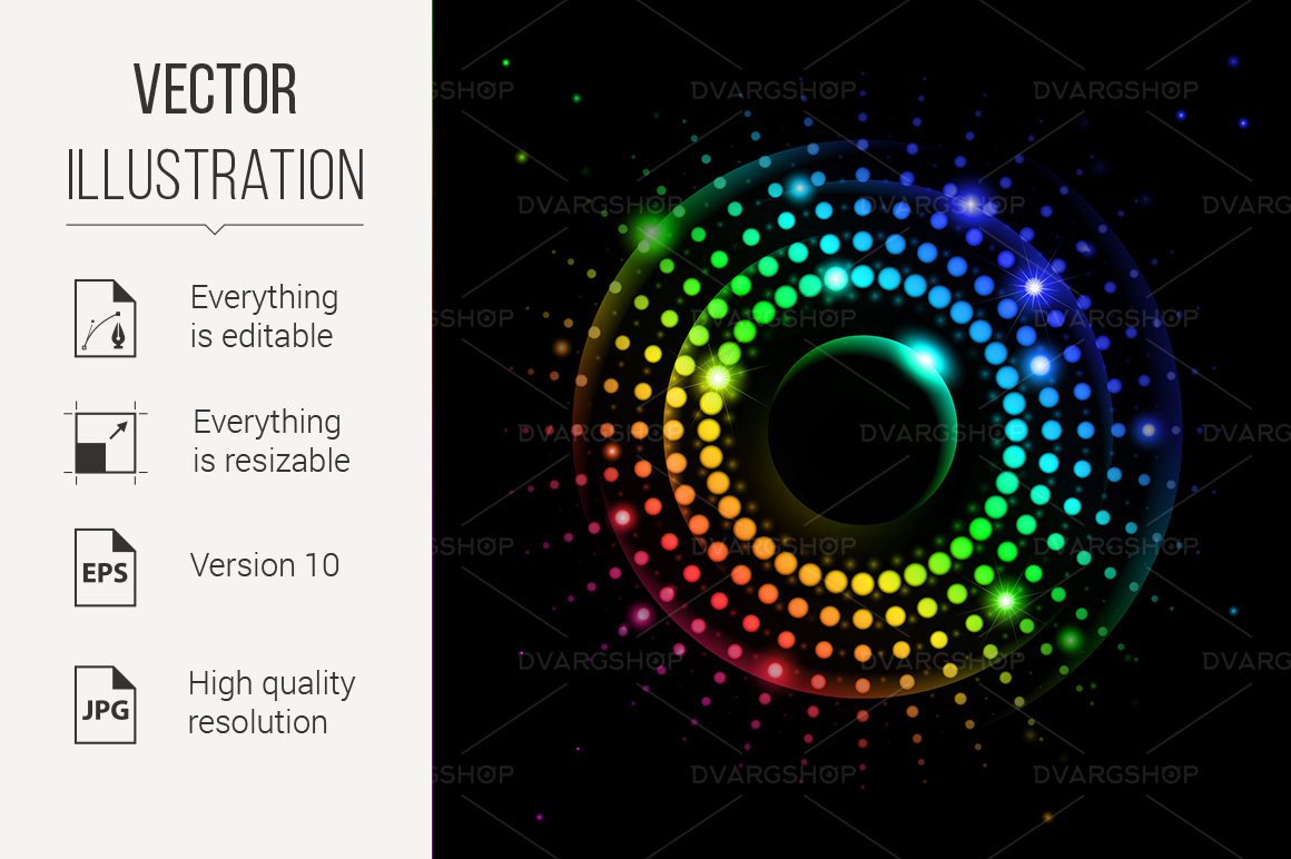 Abstract Rainbow Ray #2 - Vector Image