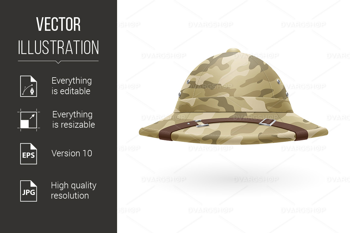 Pith Helmet - Vector Image