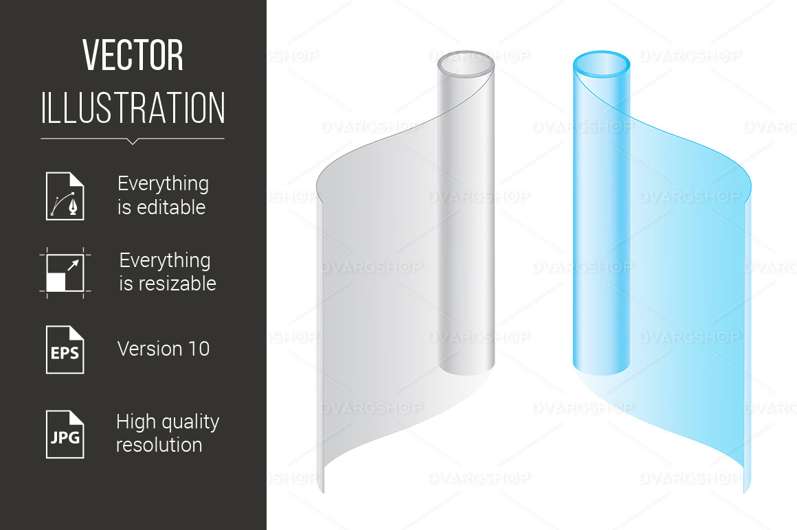 Convolute in a Roll Packages - Vector Image