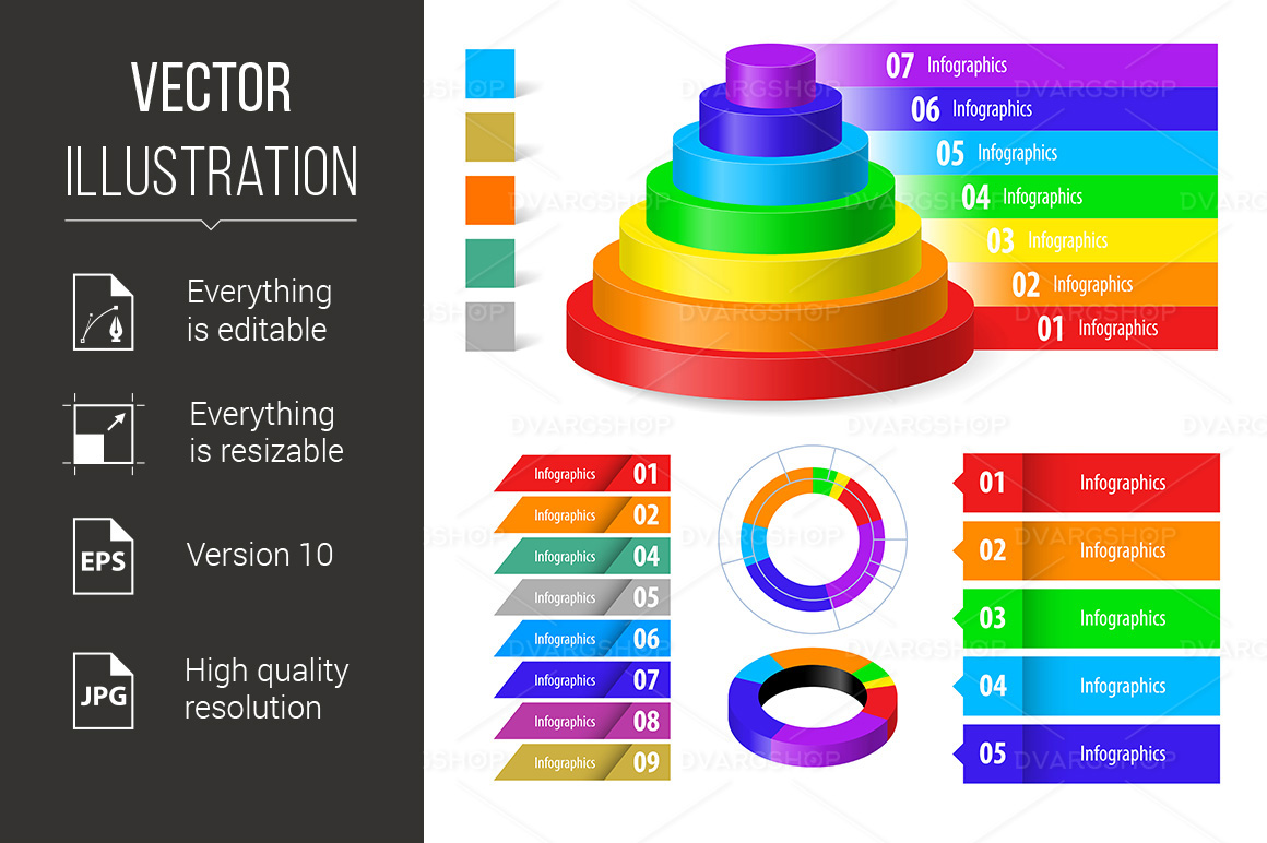 Color Infographic - Vector Image