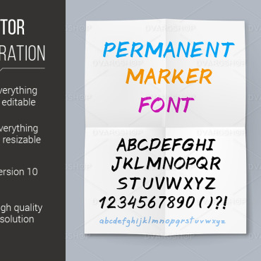 Font Sticker Vectors Templates 116637