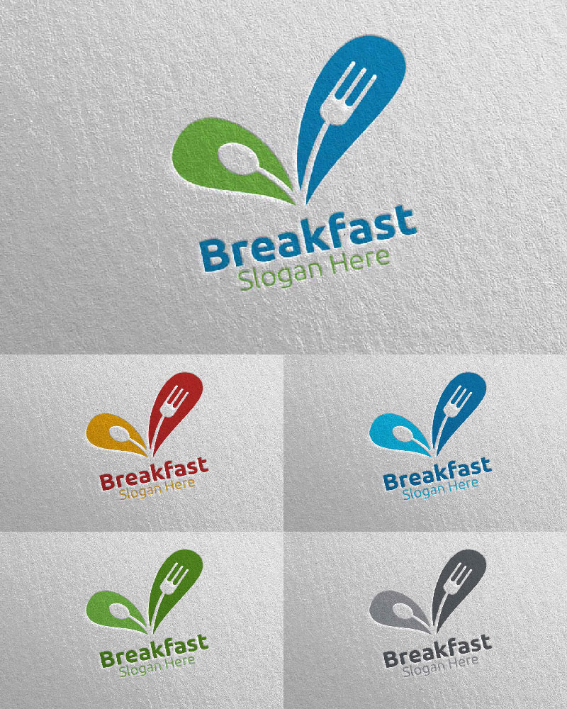 Breakfast Fast Food Delivery 10 Logo Template