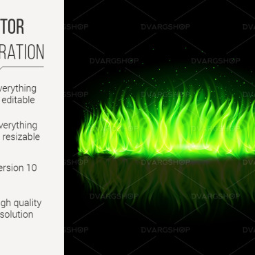 Fire Green Vectors Templates 116954