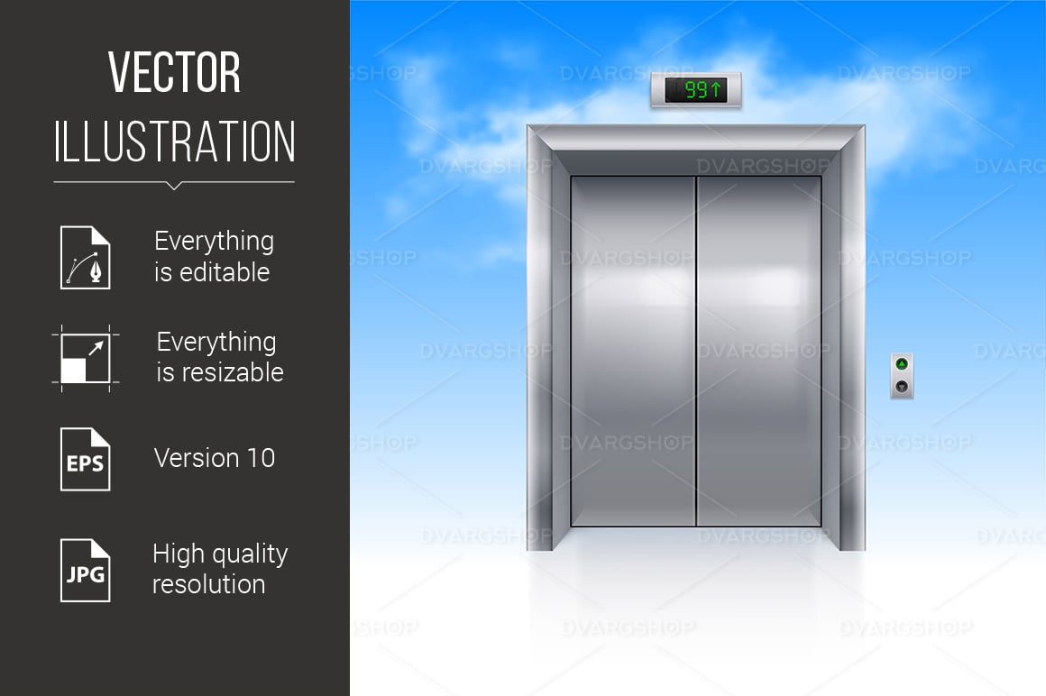 Elevator Doors - Vector Image