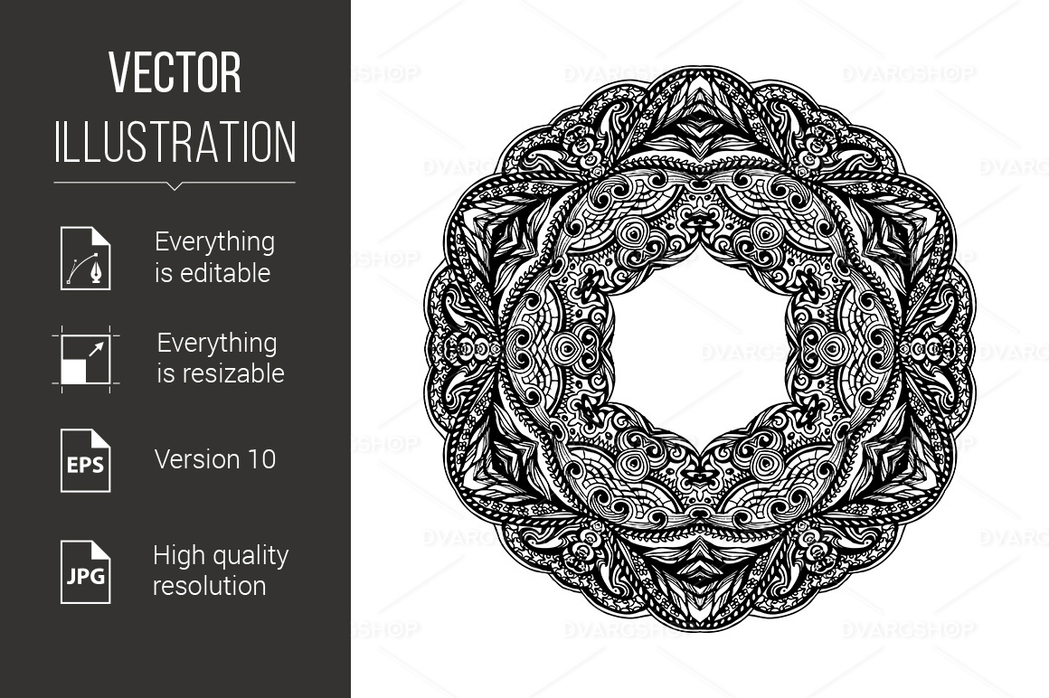 Patterned Decorative Element - Vector Image