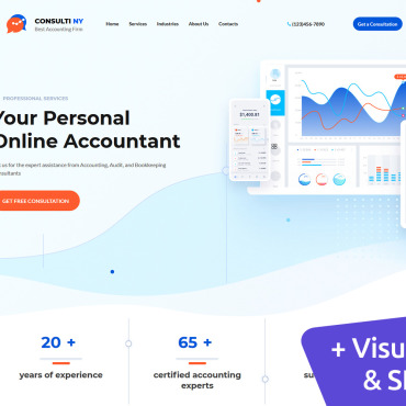 Finance Agency Landing Page Templates 117016