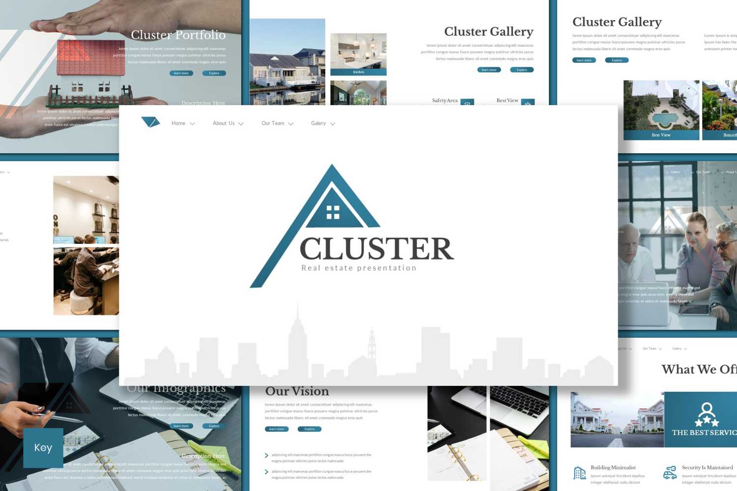 Cluster - Keynote template