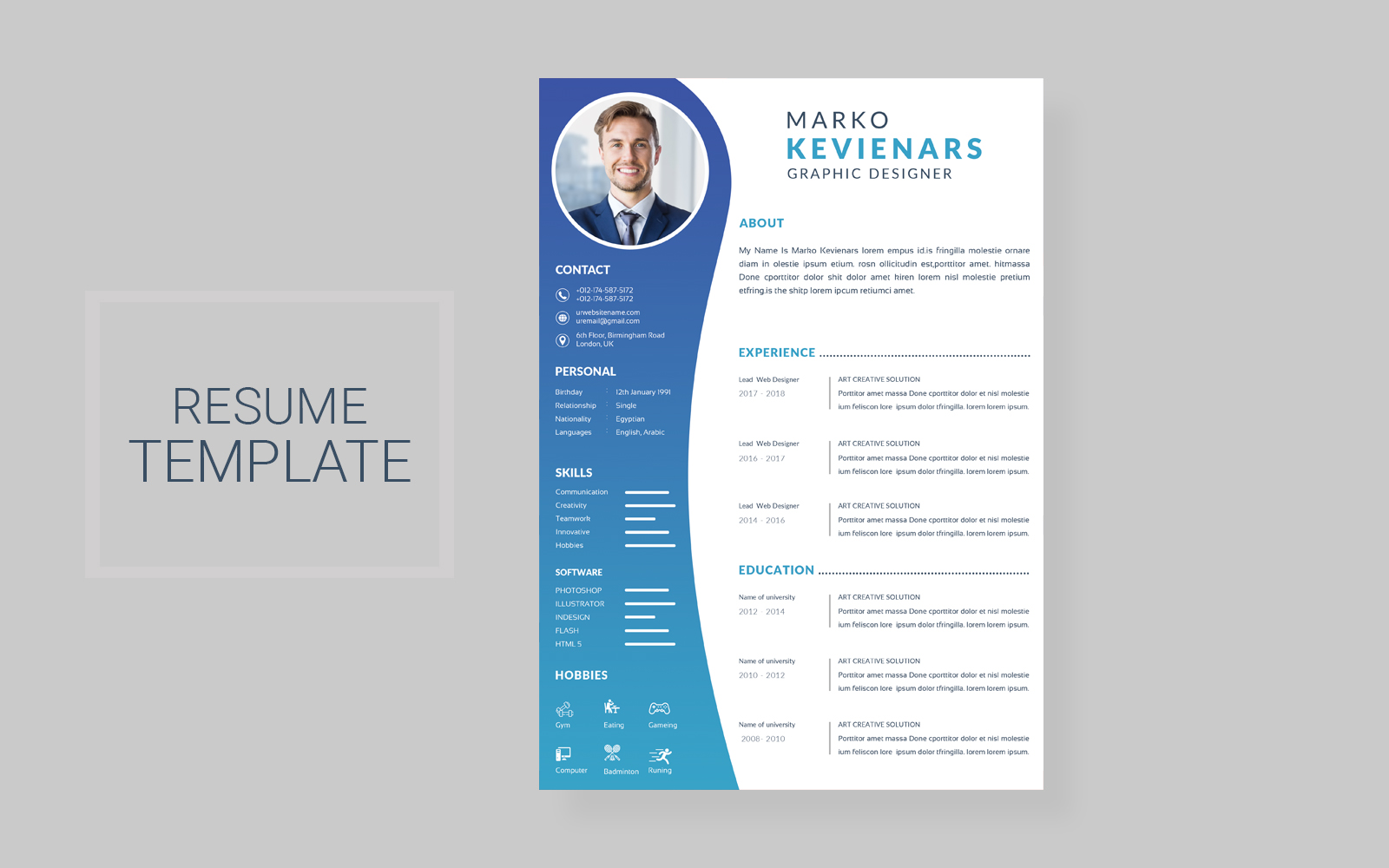 Simple Design Resume Template