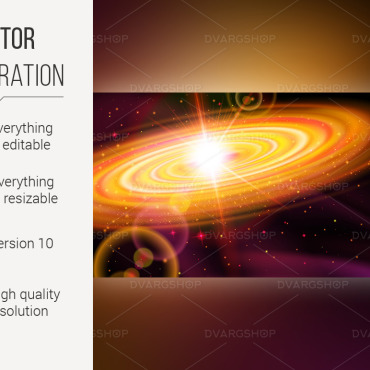 Orange Universe Vectors Templates 117250