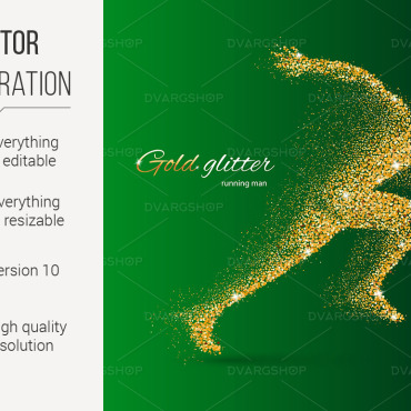 Green Running Vectors Templates 117255