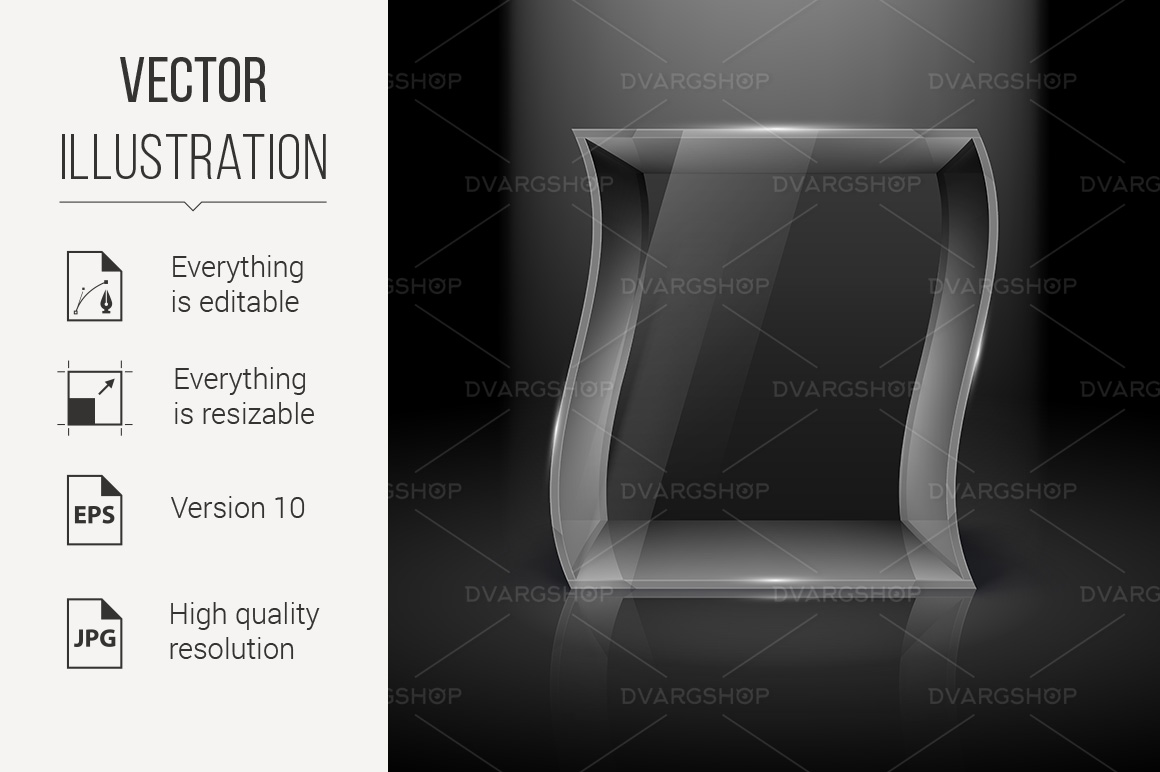 Glass Showcase - Vector Image