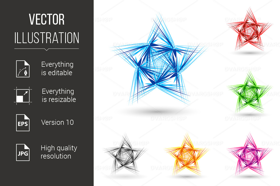 Abstract Fluffy Star - Vector Image