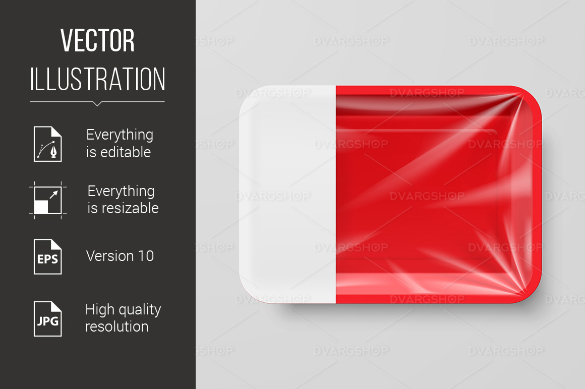 Plastic Food Container - Vector Image