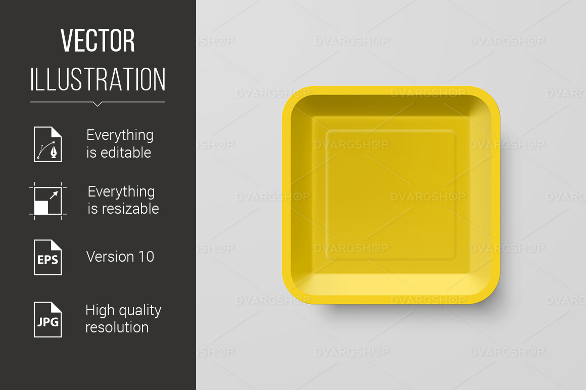 Plastic Food Container - Vector Image