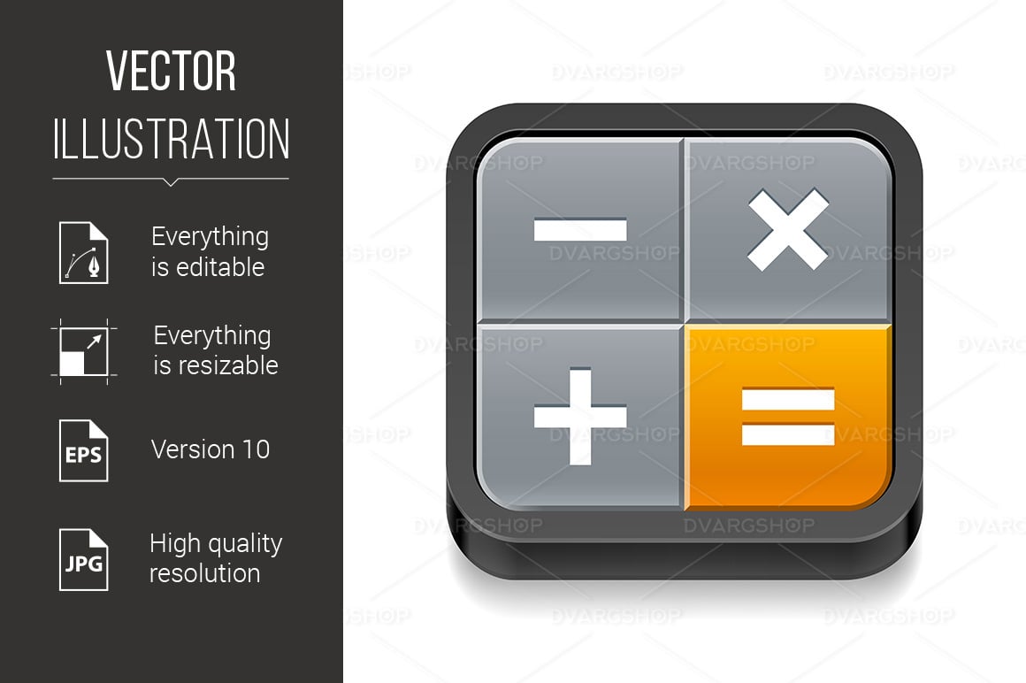 Calculator Icon - Vector Image