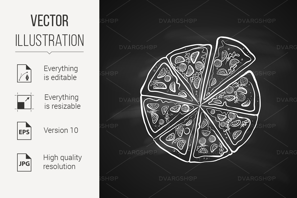 Sketch of Food - Vector Image