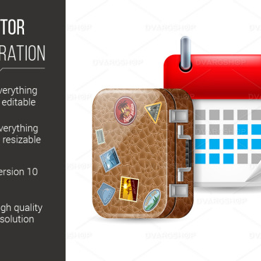 Vacation Icon Vectors Templates 117345