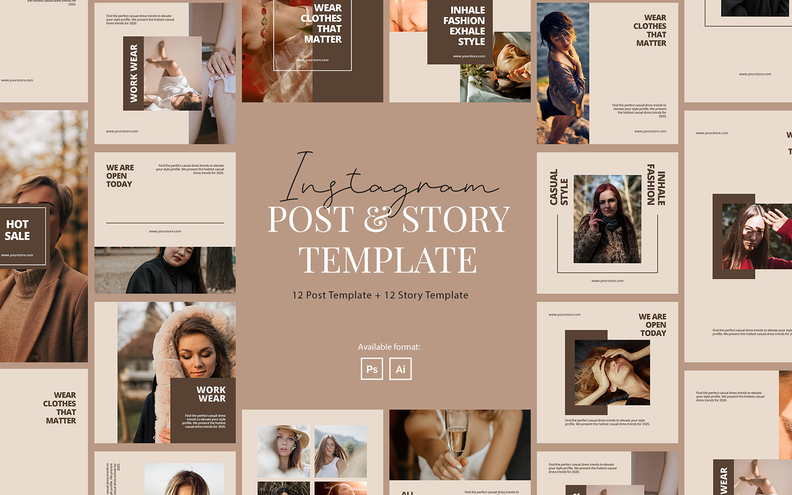 Elegant Beauty Company Instagram Template for Social Media