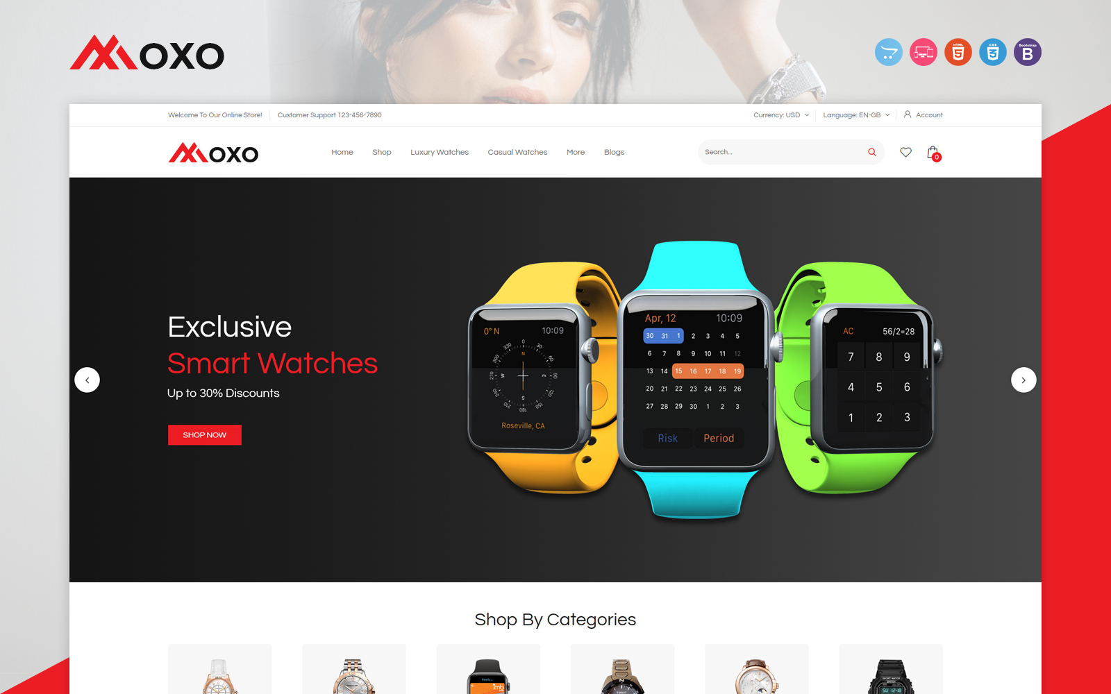 Moxo - Watch OpenCart Template