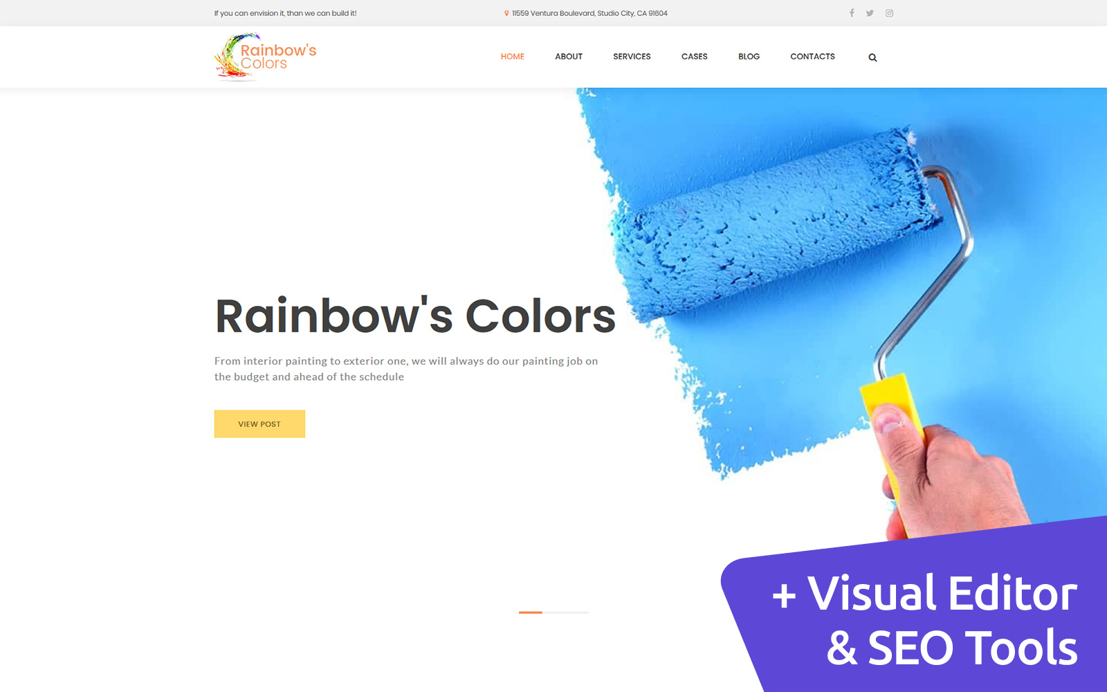 Rainbow's - Painting Company Moto CMS 3 Template