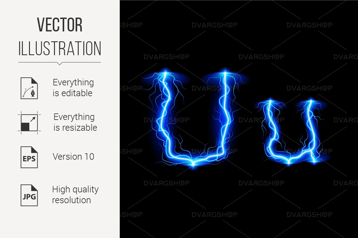 High Voltage Font - Vector Image