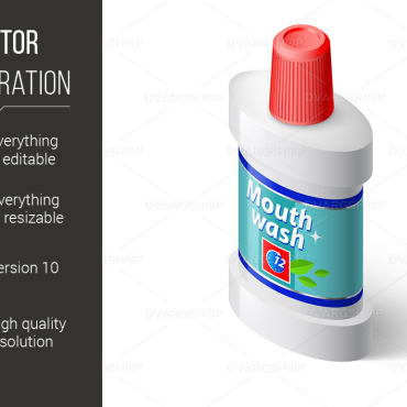 Mouthwash Bottle Vectors Templates 117473