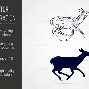 Deer Sketch Vectors Templates 117497